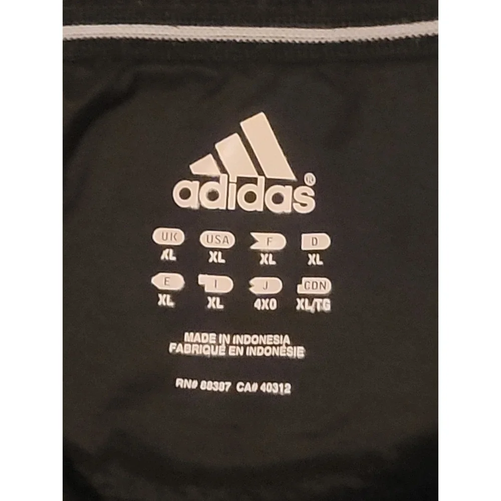 Adidas Men's XL‎ Full Zip  Windbreaker Jacket Black RN#88387 EUC